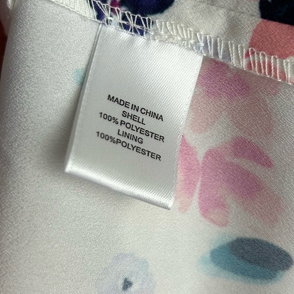 CeCe Midi Dress 8 Floral pleated Hem Cottage  Sheer old money Resort Vacation - Picture 9 of 14